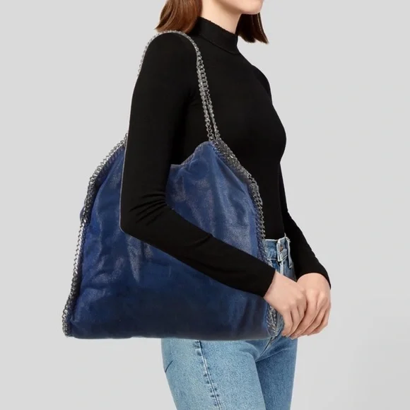 STELLA McCARTNEY FALABELLA ブルー　トート Women Sapphire blue Falabella Pearl Tiny Tote Bag | Stella